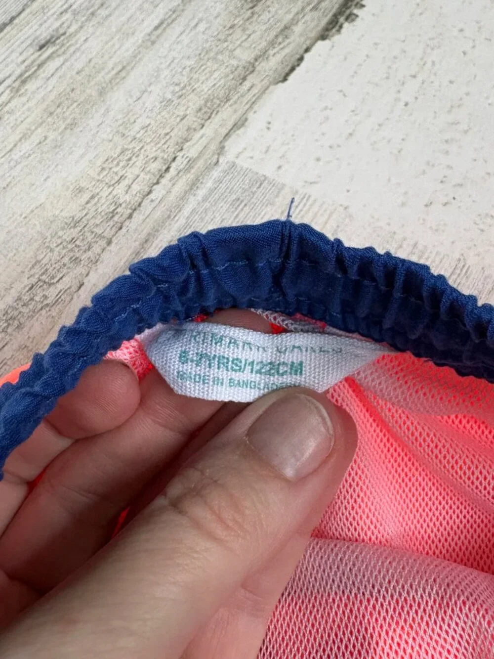 Primark Boys Size 6/7 Coral Swim Trunks